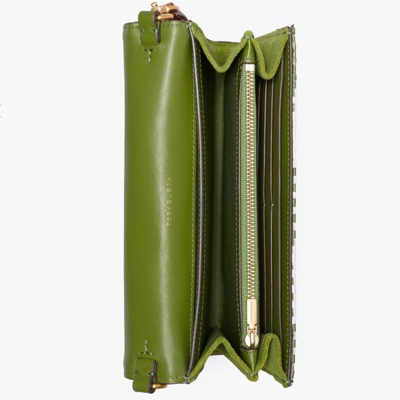 NWT TORY BURCH Mcgraw Woven Plaid Wallet Crossbody Bag "STILL IN PLASTIC" - Picture 4 of 5